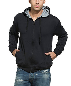 Alan Jones Clothing Men's Cotton Sweatshirt (SS-401-BLACK-M__Black_Medium)