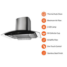 Hindware 90 cm 1200 m3/h Chimney (Nevio 90 Auto Clean,Silver/INOX)