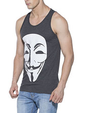 Alan Jones Men' s Printed Cotton Vest (Vest-FACE-XL_X-Large_Dark Grey)